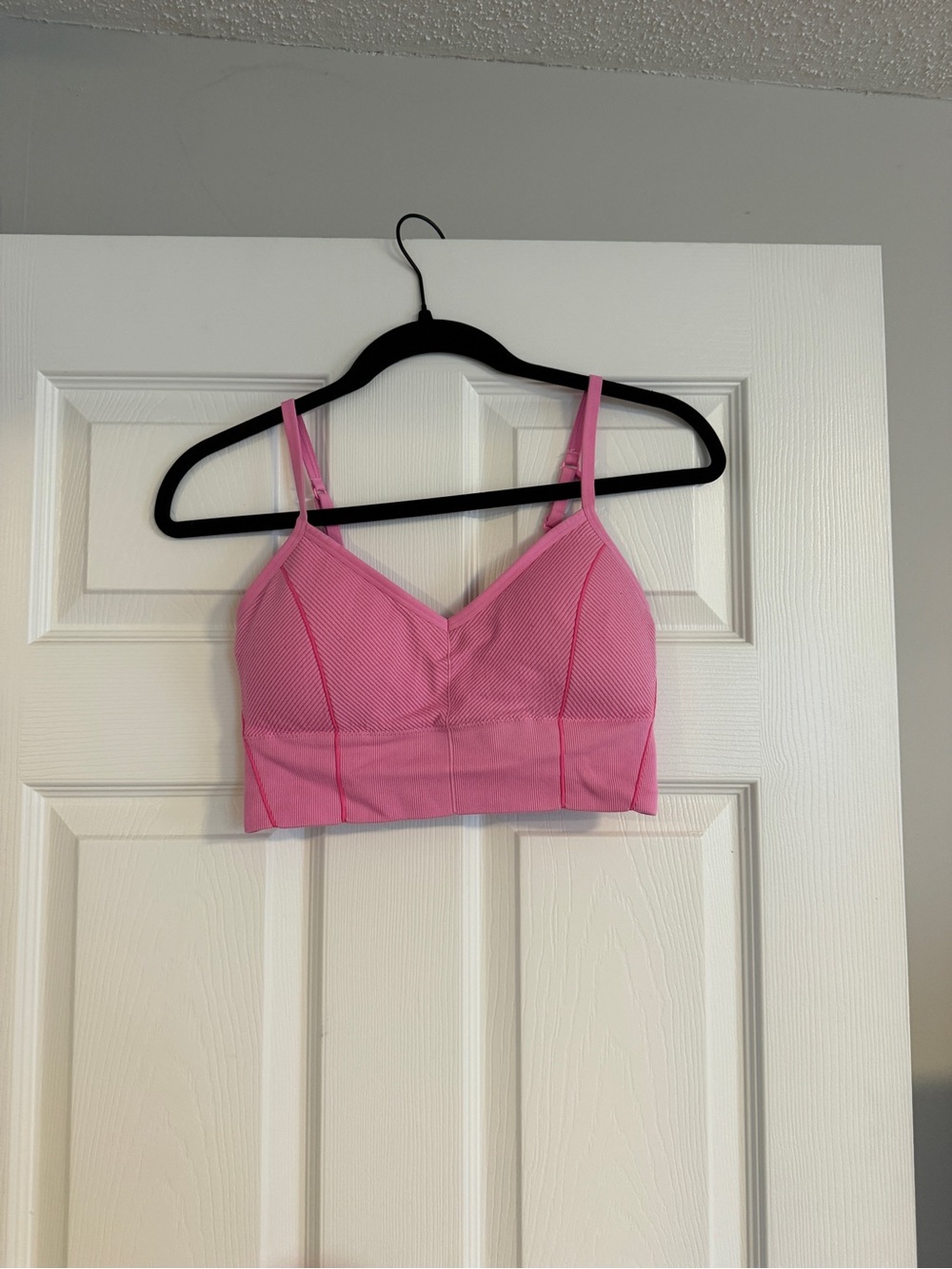 aerie Pink V-Neck Longline Bralette